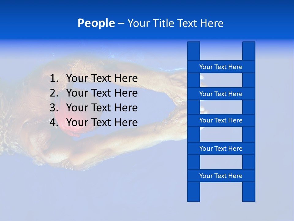 Healthy Lifestyle: This Swimmer Is Winning The Contest PowerPoint Template