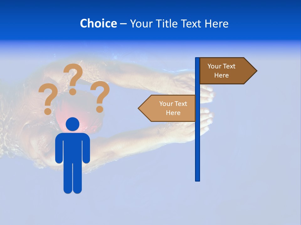 Healthy Lifestyle: This Swimmer Is Winning The Contest PowerPoint Template