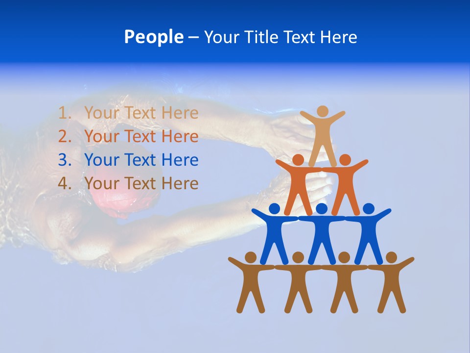 Healthy Lifestyle: This Swimmer Is Winning The Contest PowerPoint Template