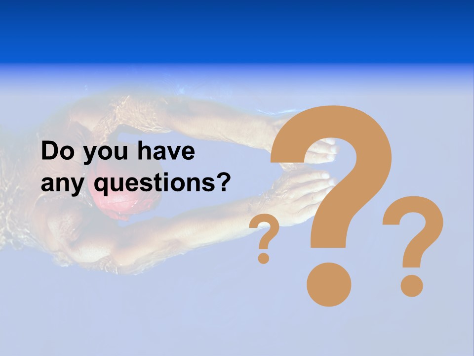 Healthy Lifestyle: This Swimmer Is Winning The Contest PowerPoint Template