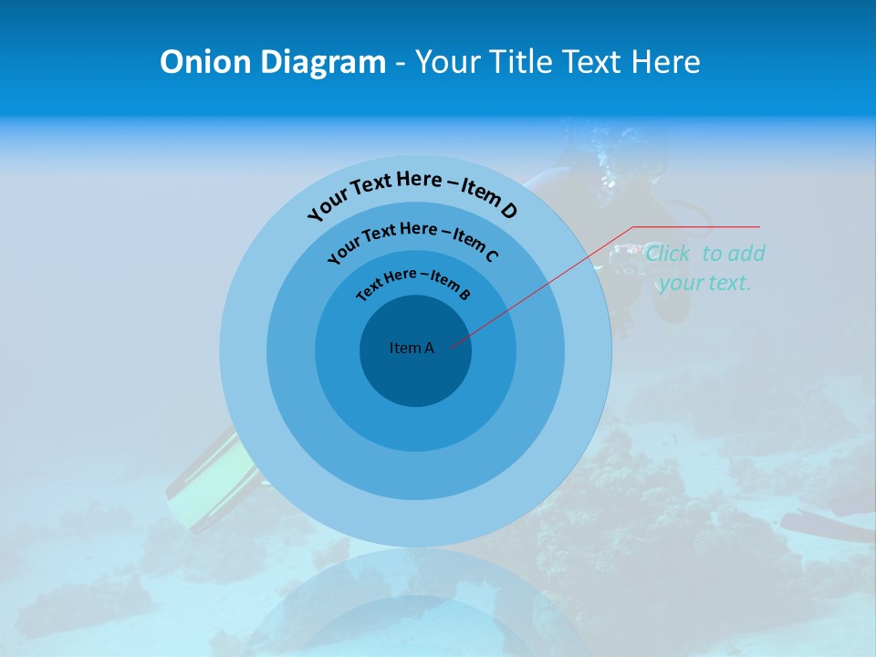 Diver With Camera In Deep. Underwater Photographer PowerPoint Template