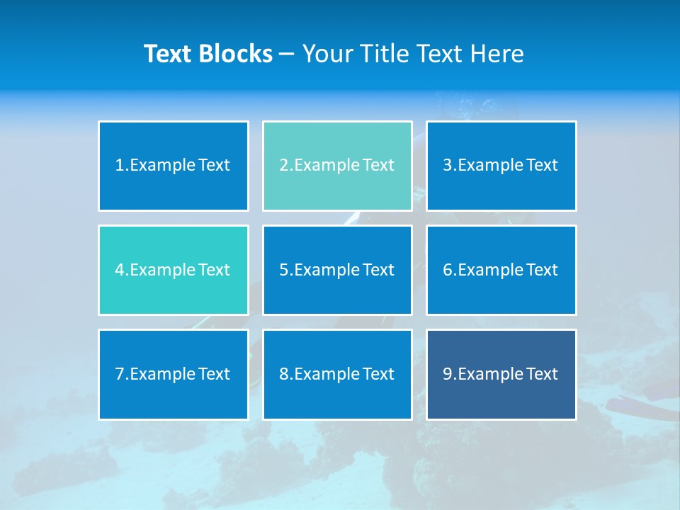 Diver With Camera In Deep. Underwater Photographer PowerPoint Template