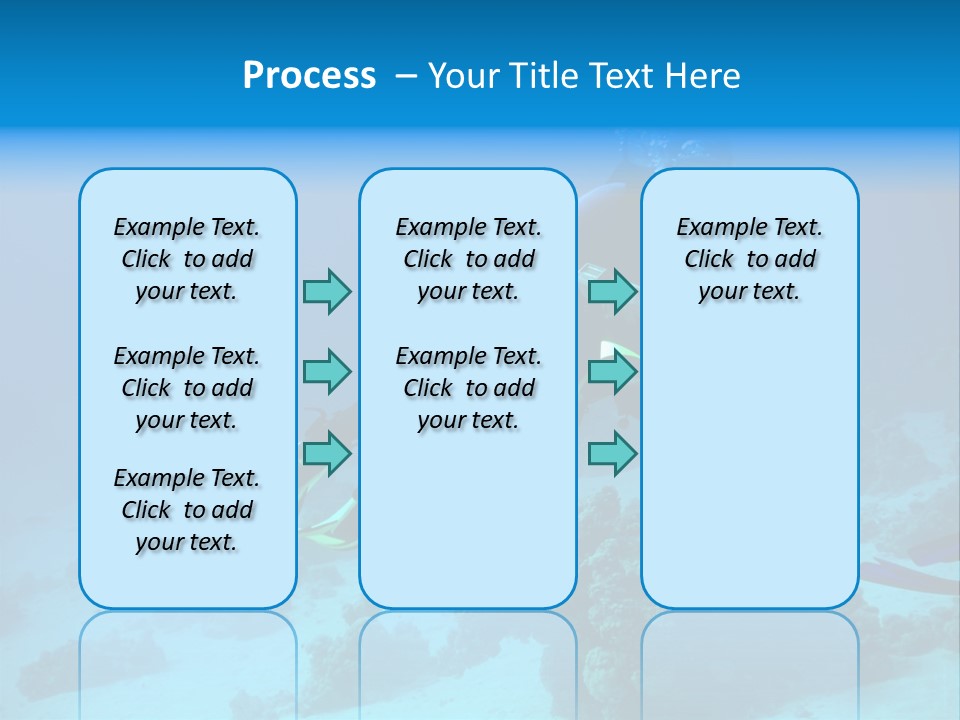 Diver With Camera In Deep. Underwater Photographer PowerPoint Template