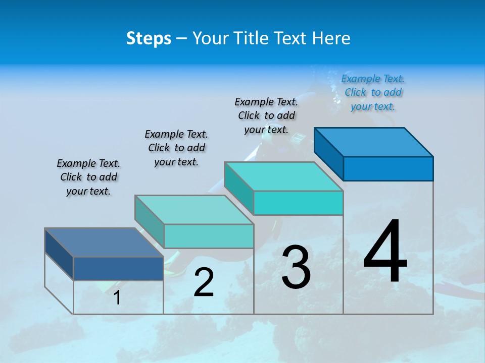 Diver With Camera In Deep. Underwater Photographer PowerPoint Template
