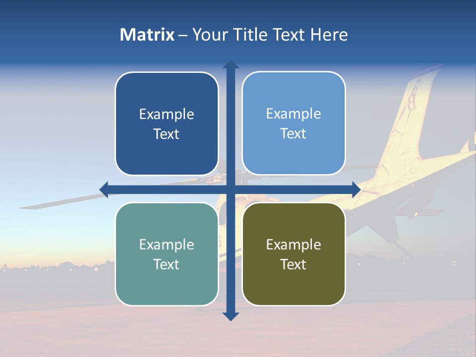 Helicopter Waiting For Takeoff At Sunrise PowerPoint Template