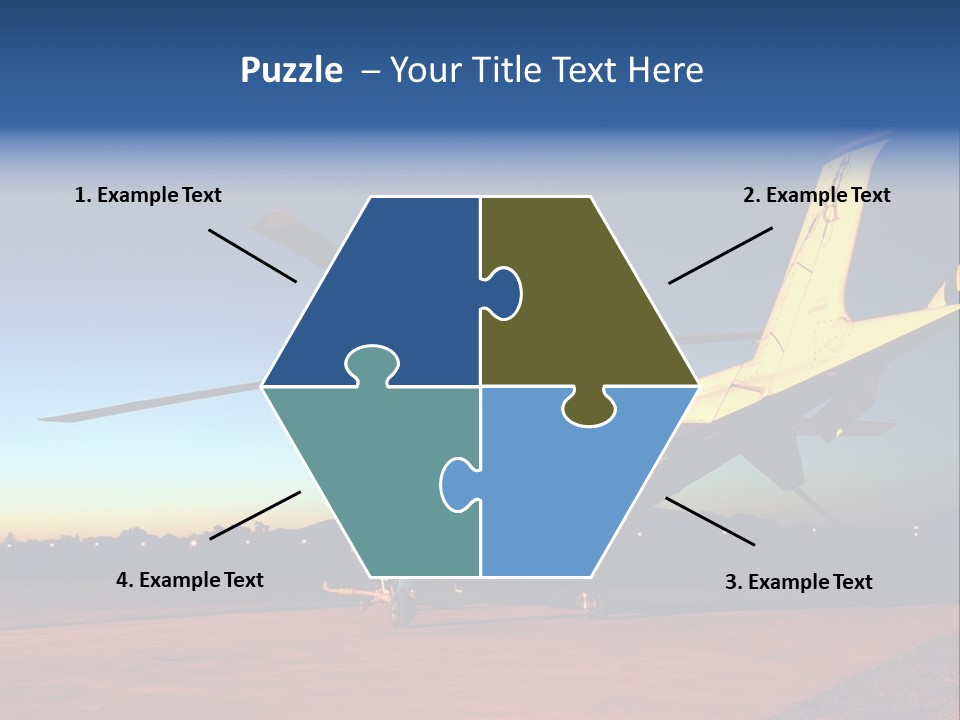 Helicopter Waiting For Takeoff At Sunrise PowerPoint Template