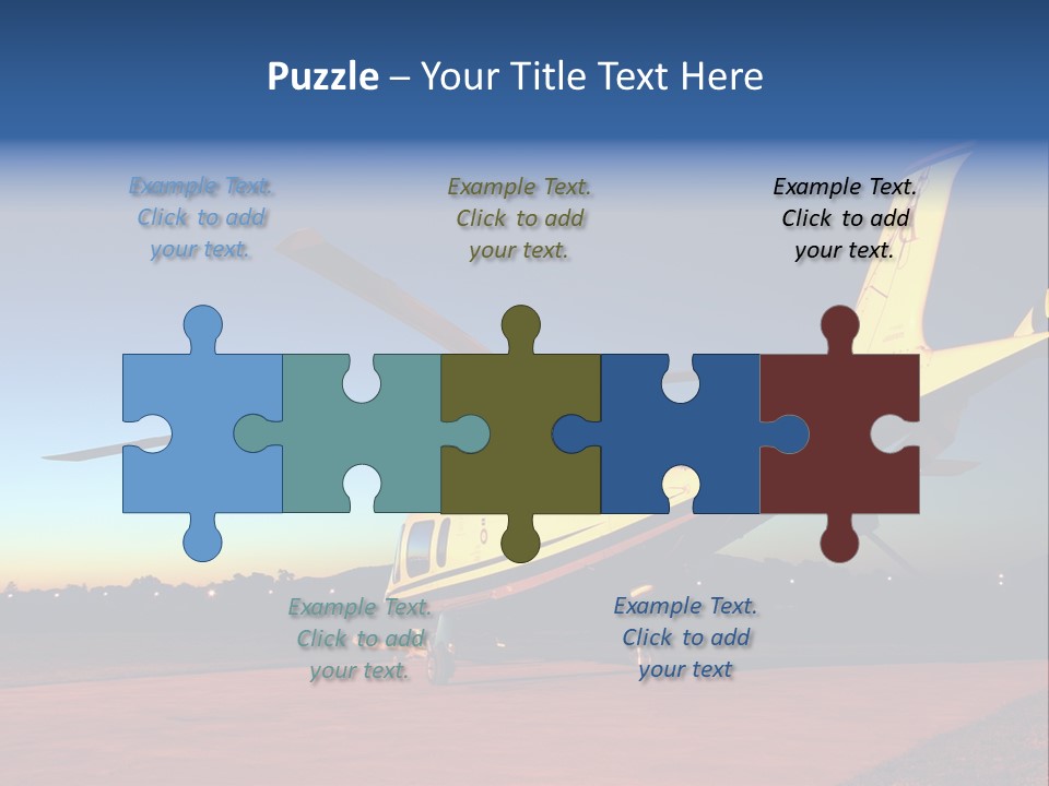 Helicopter Waiting For Takeoff At Sunrise PowerPoint Template