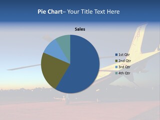 Helicopter Waiting For Takeoff At Sunrise PowerPoint Template