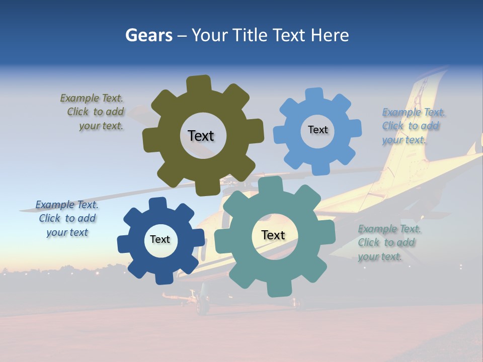 Helicopter Waiting For Takeoff At Sunrise PowerPoint Template