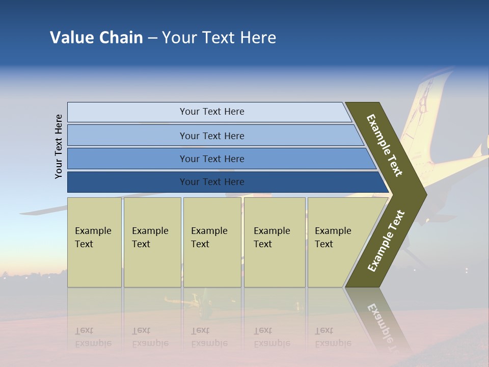 Helicopter Waiting For Takeoff At Sunrise PowerPoint Template