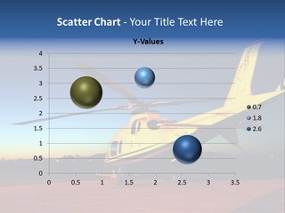 Helicopter Waiting For Takeoff At Sunrise PowerPoint Template