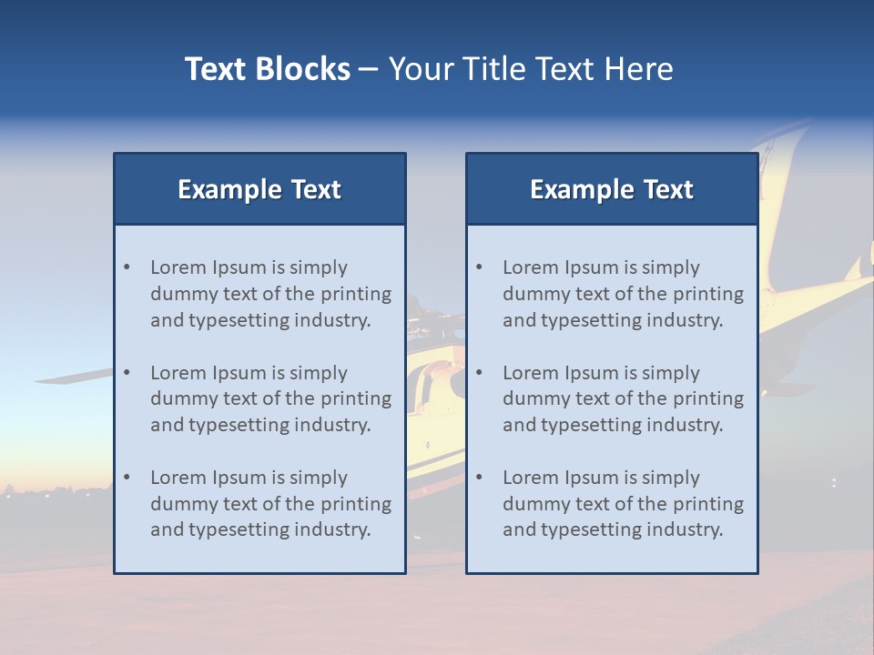 Helicopter Waiting For Takeoff At Sunrise PowerPoint Template