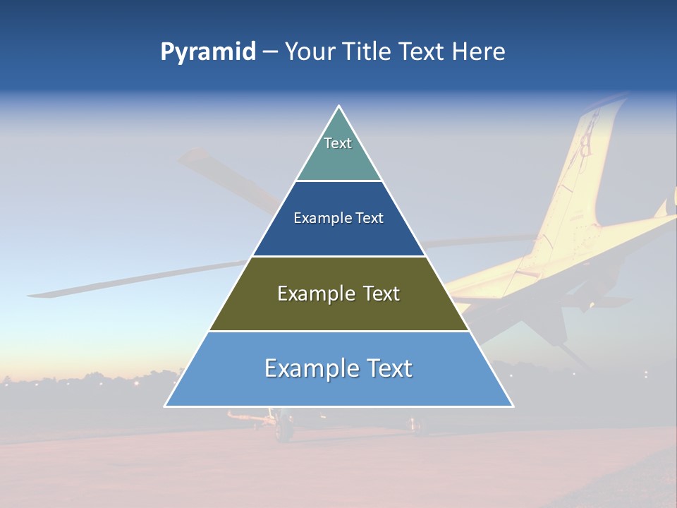 Helicopter Waiting For Takeoff At Sunrise PowerPoint Template