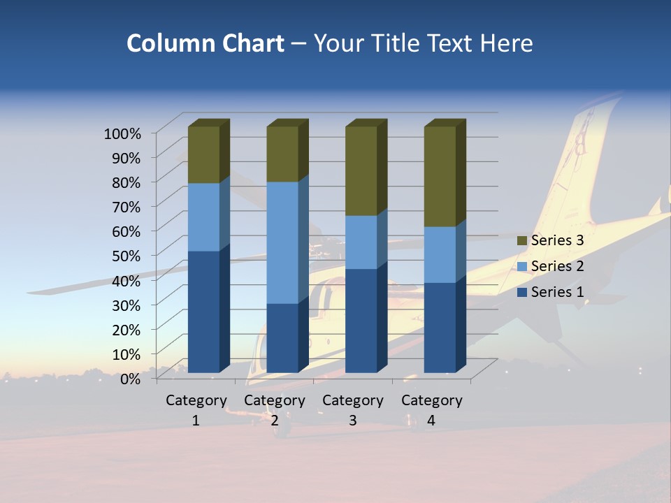 Helicopter Waiting For Takeoff At Sunrise PowerPoint Template
