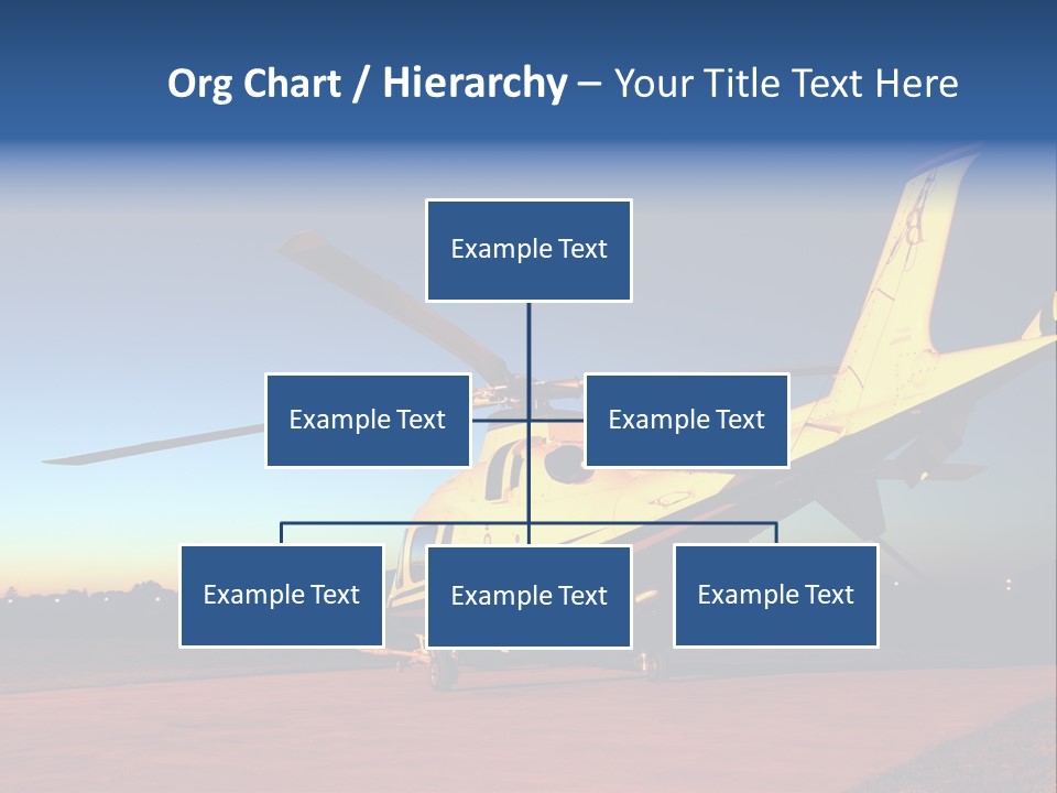 Helicopter Waiting For Takeoff At Sunrise PowerPoint Template