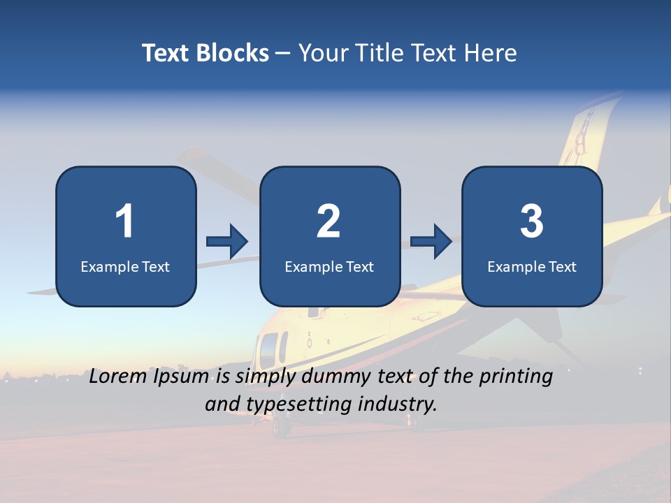Helicopter Waiting For Takeoff At Sunrise PowerPoint Template