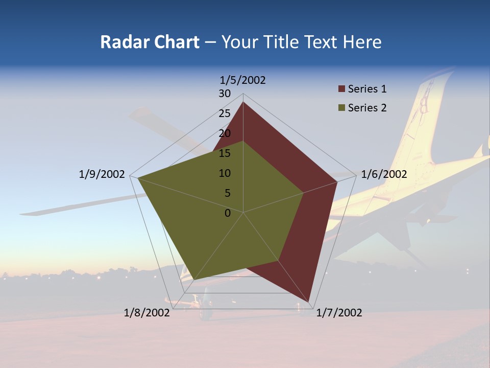 Helicopter Waiting For Takeoff At Sunrise PowerPoint Template