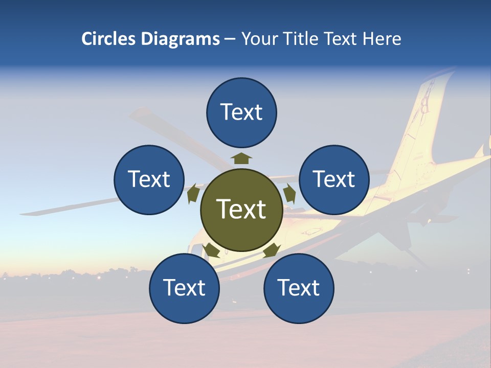 Helicopter Waiting For Takeoff At Sunrise PowerPoint Template