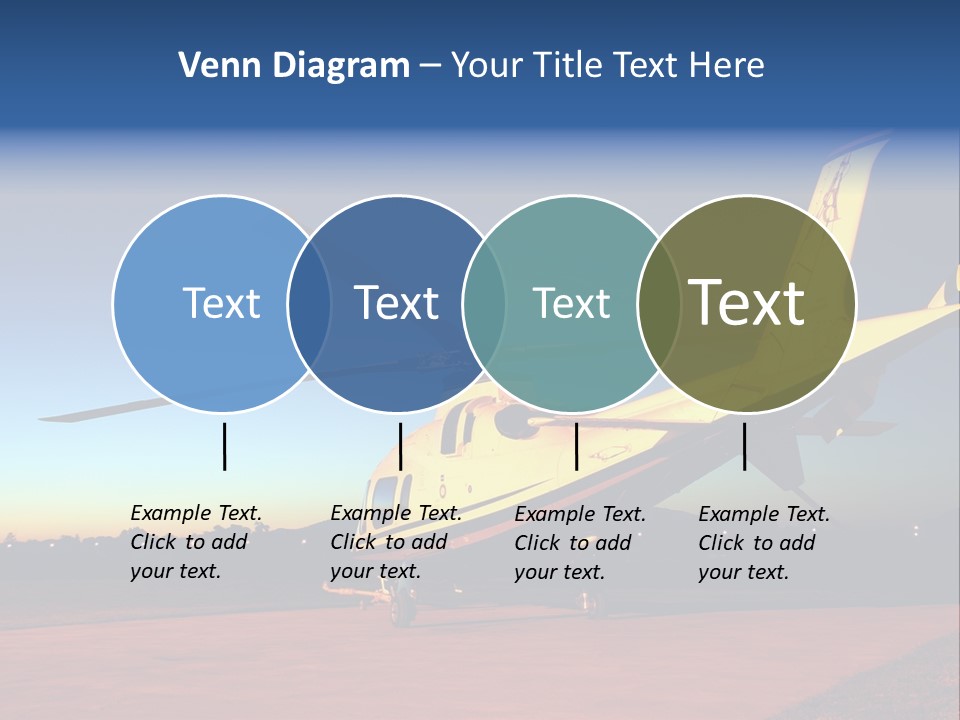 Helicopter Waiting For Takeoff At Sunrise PowerPoint Template