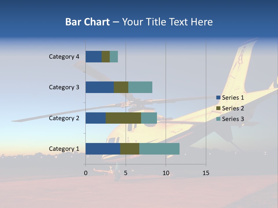 Helicopter Waiting For Takeoff At Sunrise PowerPoint Template