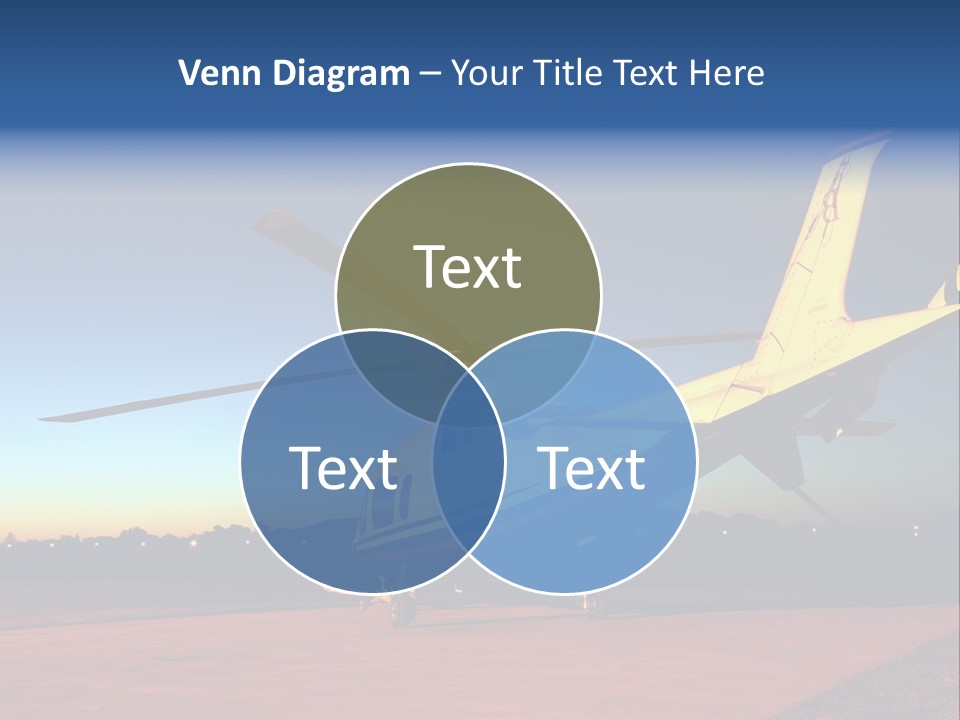 Helicopter Waiting For Takeoff At Sunrise PowerPoint Template