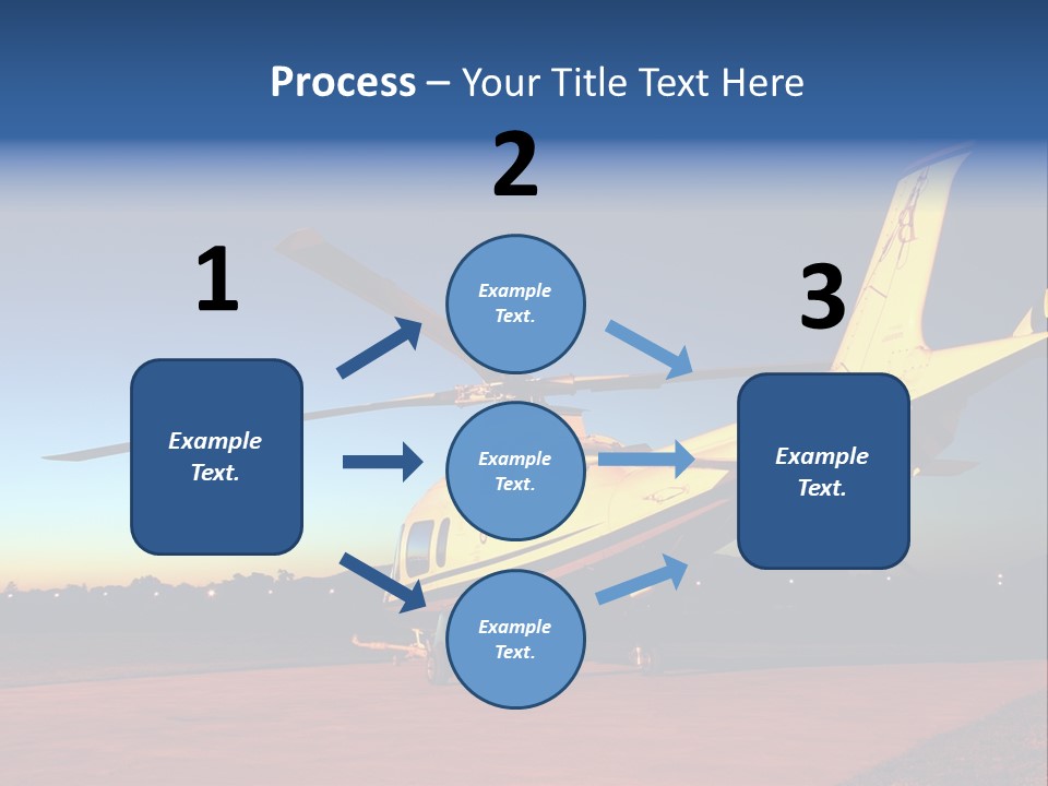 Helicopter Waiting For Takeoff At Sunrise PowerPoint Template