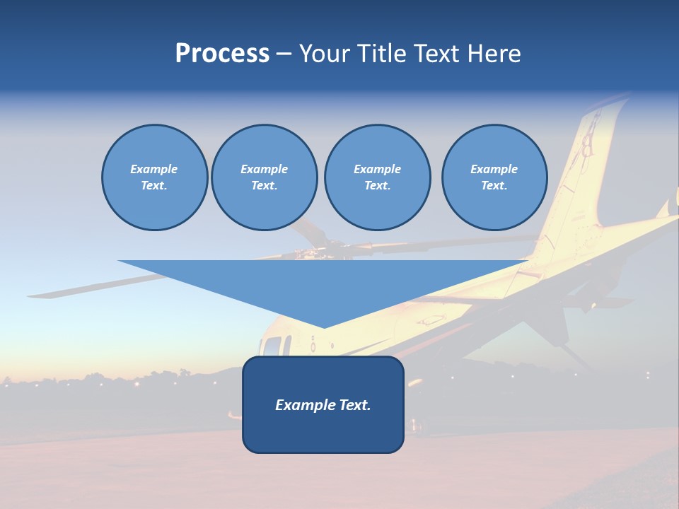 Helicopter Waiting For Takeoff At Sunrise PowerPoint Template