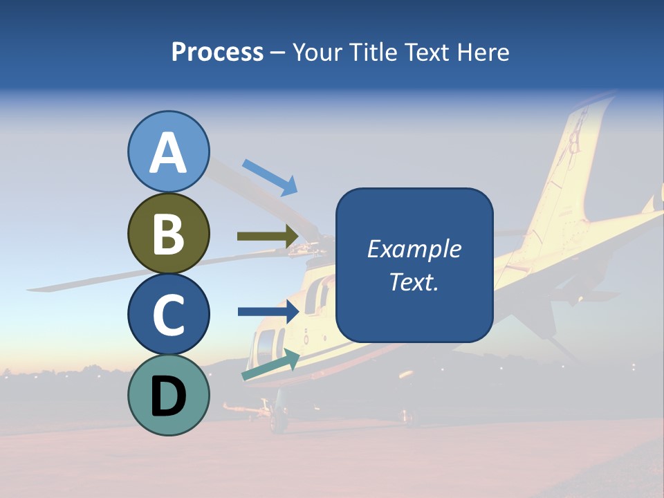 Helicopter Waiting For Takeoff At Sunrise PowerPoint Template