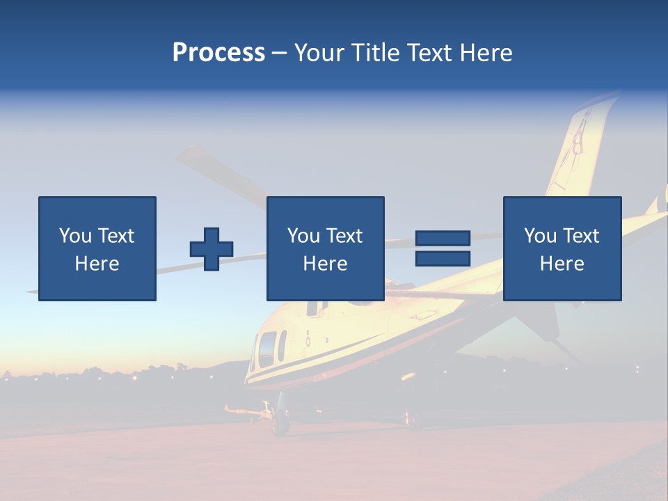 Helicopter Waiting For Takeoff At Sunrise PowerPoint Template