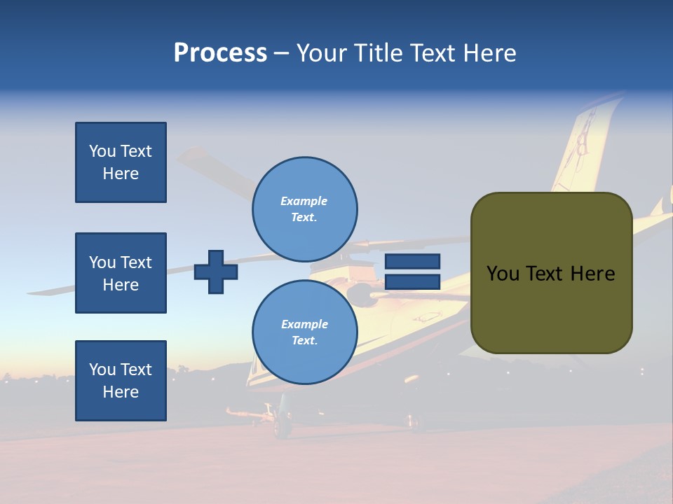 Helicopter Waiting For Takeoff At Sunrise PowerPoint Template
