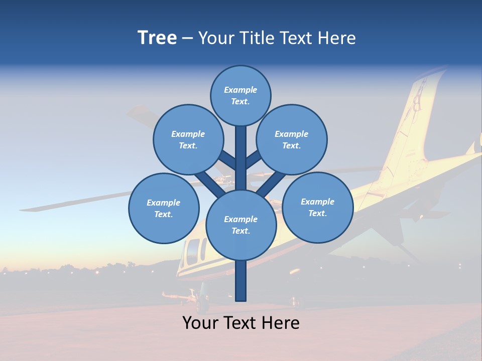 Helicopter Waiting For Takeoff At Sunrise PowerPoint Template