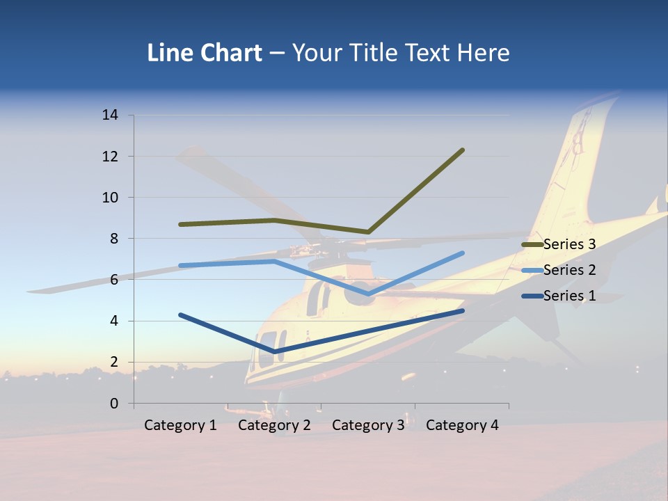 Helicopter Waiting For Takeoff At Sunrise PowerPoint Template
