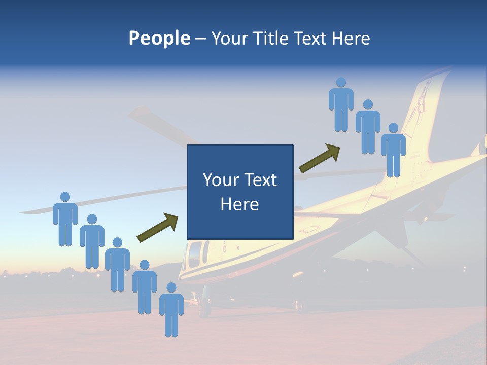 Helicopter Waiting For Takeoff At Sunrise PowerPoint Template