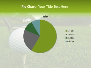A Golf Ball On A Tee In The Grass PowerPoint Template