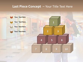 Shopping Young Woman Smiling In The Shopping Mall. PowerPoint Template