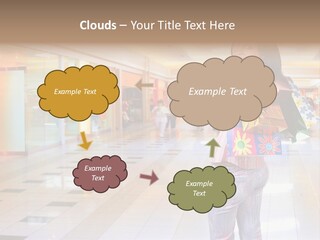 Shopping Young Woman Smiling In The Shopping Mall. PowerPoint Template