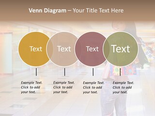 Shopping Young Woman Smiling In The Shopping Mall. PowerPoint Template