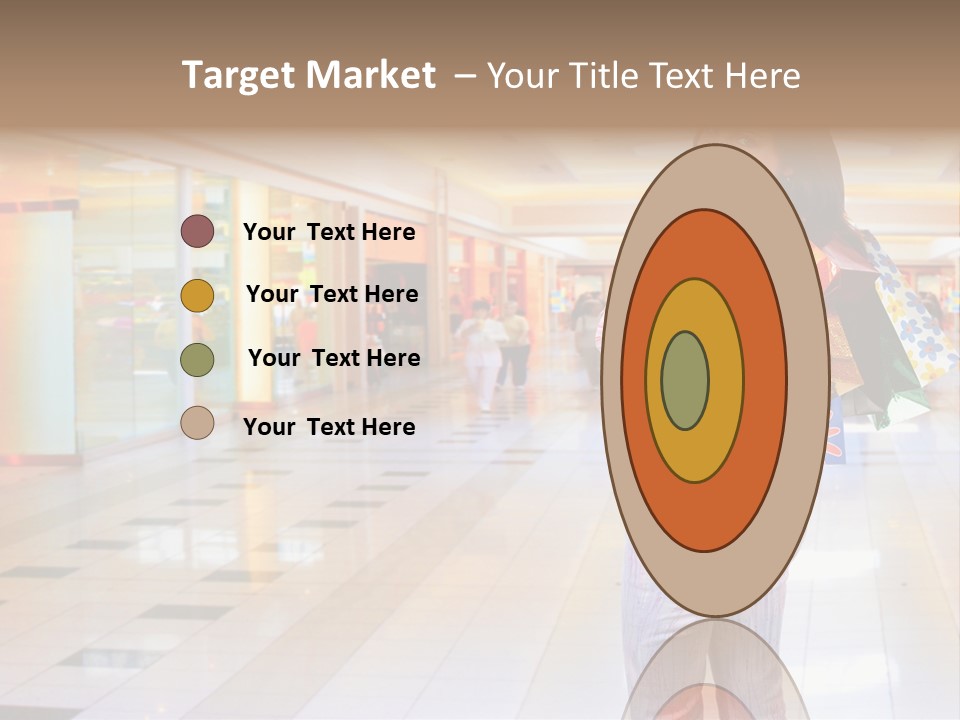 Shopping Young Woman Smiling In The Shopping Mall. PowerPoint Template