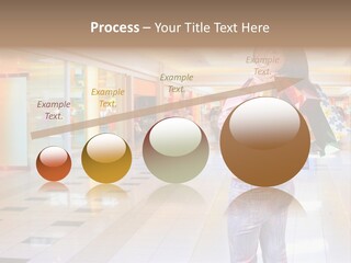 Shopping Young Woman Smiling In The Shopping Mall. PowerPoint Template