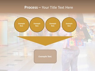 Shopping Young Woman Smiling In The Shopping Mall. PowerPoint Template