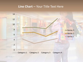 Shopping Young Woman Smiling In The Shopping Mall. PowerPoint Template