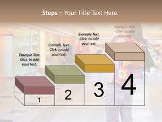 Shopping Young Woman Smiling In The Shopping Mall. PowerPoint Template