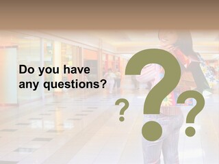 Shopping Young Woman Smiling In The Shopping Mall. PowerPoint Template