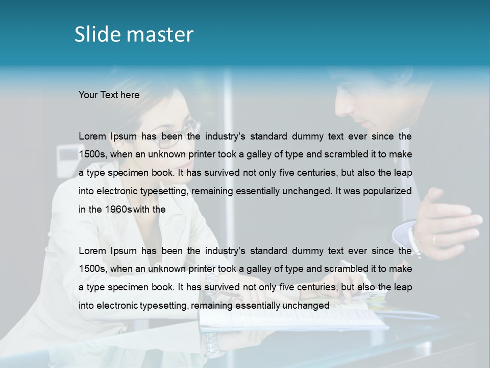 Office Life: Young Salesclerk Talking To A Customer PowerPoint Template