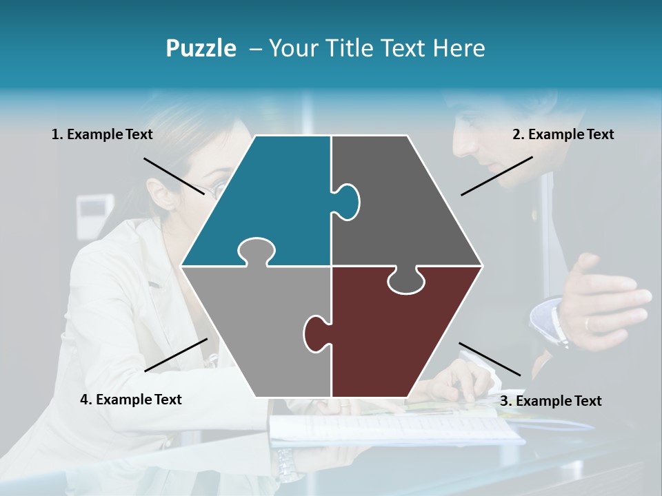 Office Life: Young Salesclerk Talking To A Customer PowerPoint Template