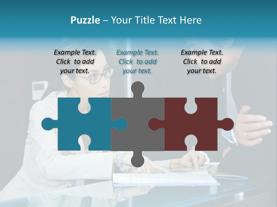 Office Life: Young Salesclerk Talking To A Customer PowerPoint Template