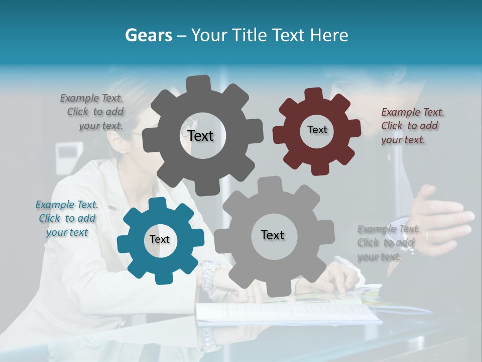 Office Life: Young Salesclerk Talking To A Customer PowerPoint Template