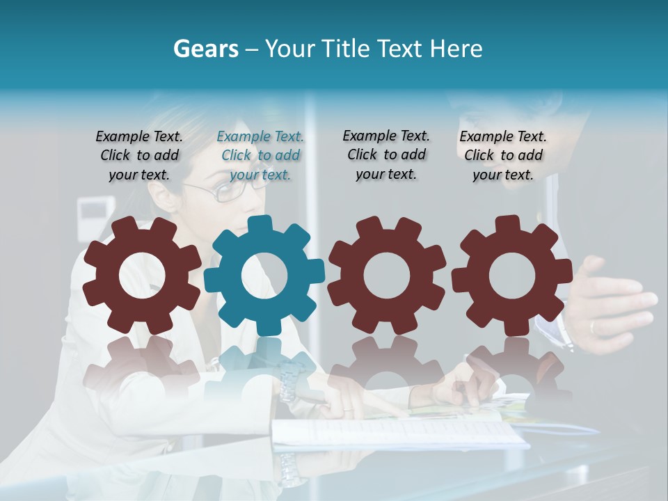 Office Life: Young Salesclerk Talking To A Customer PowerPoint Template