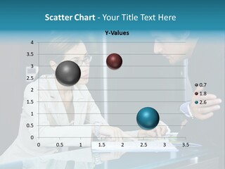 Office Life: Young Salesclerk Talking To A Customer PowerPoint Template