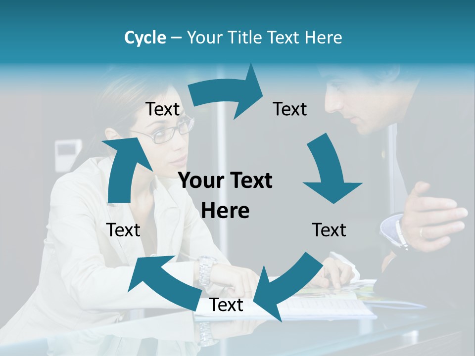 Office Life: Young Salesclerk Talking To A Customer PowerPoint Template